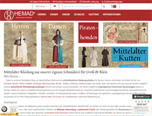 Tablet Screenshot of mittelalterliche-kleidung.com